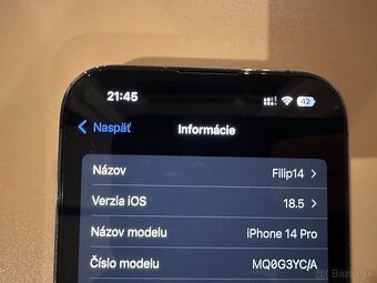 iPhone 14 Pro 128 GB Deep Purple + kábel, krabička - 13