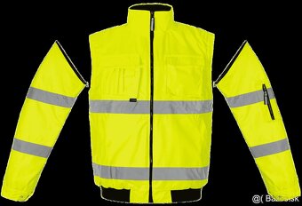 Pracovná reflexná oteplená bunda v. L-XL nová /+ 2tričká zad - 13