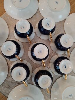 Meissen (Mišeň) moka set 24. kar. zlato - 13