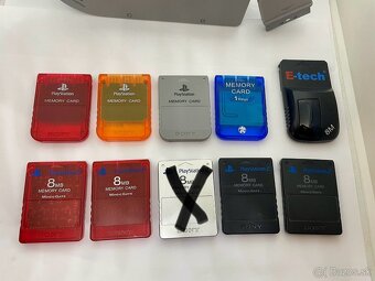 Sony Playstation PS1, PS2, ovládače, Multitap, karty - 13