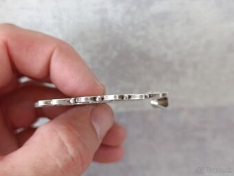 Velká stříbrná mince, stříbrný rámeček, ag, punc, 37g. - 13