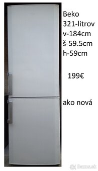 predám čiernu chladničku s mrazničkou BOSCH-347lit.-aj iné - 13