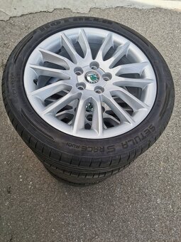Elektrony 5x112 r17 skoda original s pneu letne 225/45r17 - 13