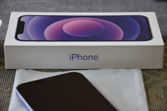Apple iPhone 12 Purple 64 GB + krabica + och. skličko + obal - 13