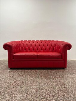 CHESTERFIELD ŠTÝL,KOŽENÁ SEDAČKA - 13