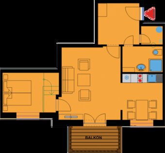 na predaj 2izbový byt/apartmán Hrabovo - 13