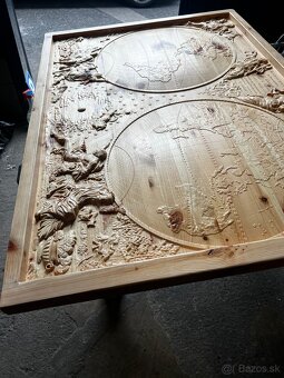 Drevený obraz – Karta sveta (mapa sveta) - 13