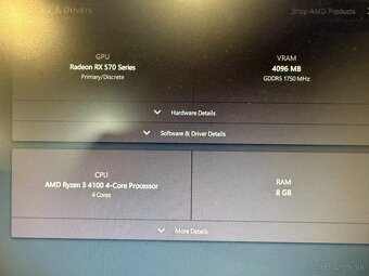 Herný počítač Ryzen 3 4100 / 8 GB / RX 570 4 GB / 250gb SSD - 13