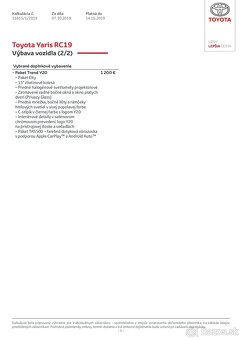 Toyota Yaris 2019 - automat benzín 1.5 - 13