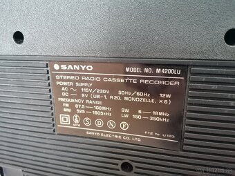 RÁDIOMAGNETOFON SANYO M-4200LU - 13