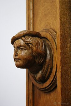 Starožitná řezbovaná pracovna-UNIKÁTNÍ set-6 částí - 13