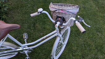 Retro bicykel 26" biela metaliza - 13
