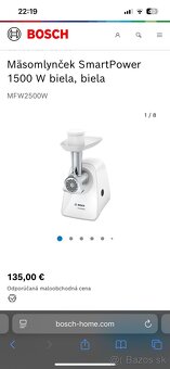 Nový mäsomlynček SmartPower 1500 W Bosch - 13