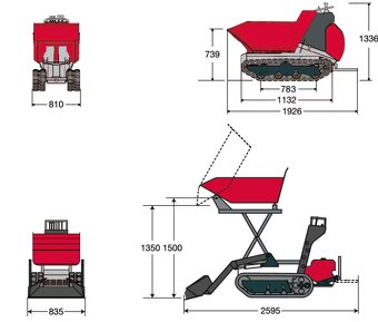 Samonakladací dumper YANMAR C08 HI TIP s vysokým výsypom - 13