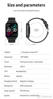 Smart hodinky Senbono GTS (zlate) - 13
