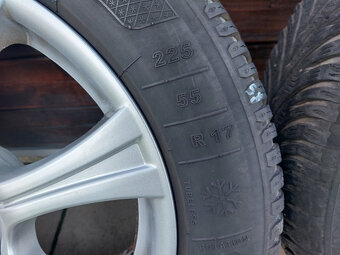 elektrony 5X108 R17 ET32 + 225/55 R17 zimné kleber - 13