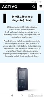 MP3 prehrávač Activo CT10 - modell APP11.. - 13