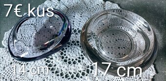 Hutné sklo - váza, misa , popolník - 13