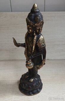 Ručne vyrobená sada troch bronzových Hindských božstiev - 13