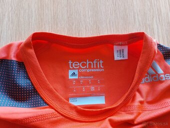 Nové kompresné tričká Adidas TECHFIT (M/L) – Modré/Oranžové - 13