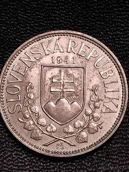 Minca 20 Ks SR 1941 Cyril a Metod Dvojkríž Striebro - 13