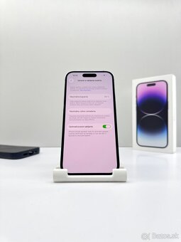 iPhone 14 PRO 256GB DEEP PURPLE TOP STAV+PRÍSLUŠENSTVO - 13