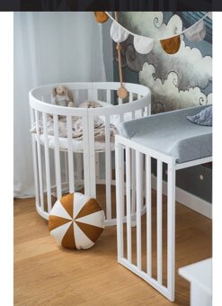 Rastúca houpajúca srdiečková postielka biela - 13