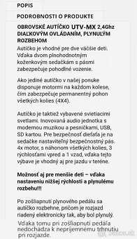 Detské elektrické autíčko UTV-MX - 13