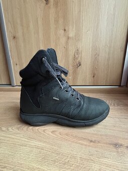 GEOX - čierne kožené jesenné topánky - 13