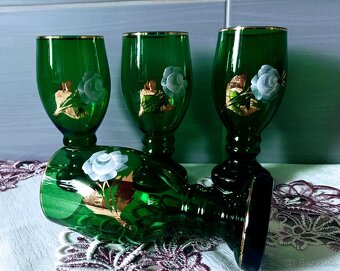 Retro sklenené misy, poháre - 13