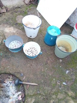 Liatinové hrnce smalt vedra - 13