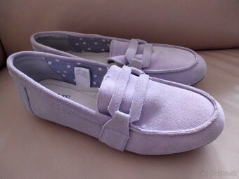 UP2 dámske kožené mokasíny bledá fialová 38 - 13