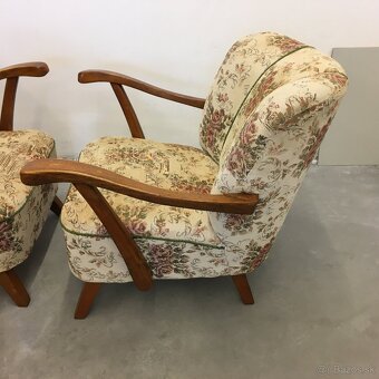 Vintage Retro kreslo HALABALA Art Deco 2ks na renovaciu - 13
