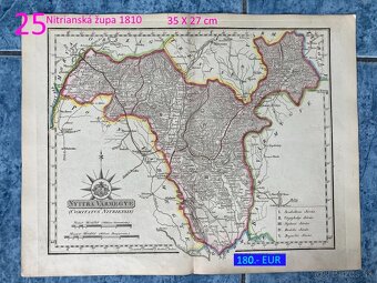 Slovenské župy 200 ročné mapy celá zbierka na predaj - 13