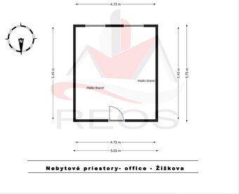 Kancelária na prenájom 25m2 lokalita business centrá, KE - 13