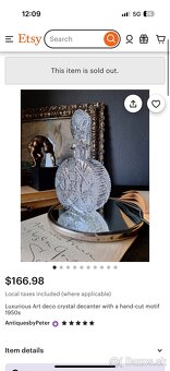 BOHEMIA Kristalova Karafa dekanter NOVÁ (zberateľských kus) - 13