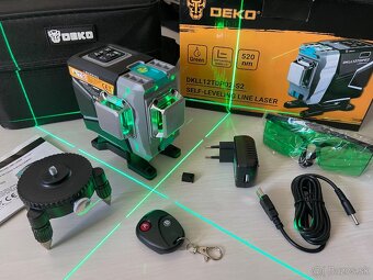 PROFI samonivelačný 3D laser zelený 12 líniový - 13