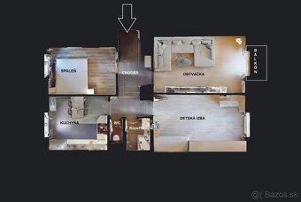 Zariadený 3 izb.tehlový byt s balkónom CENTRUM MESTA - 13