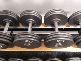 Profi pevné jednoruční činky 2 - 100kg NOVÉ - 13