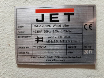 Sústruh JET JWL-1221VS s príslušenstvom - 13