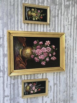 3x obraz maľba na zamate - 13