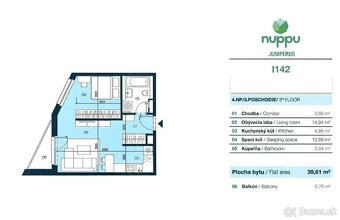 NUPPU - zariadený 2i s GARÁŽOVÝM státím v CENE - 13