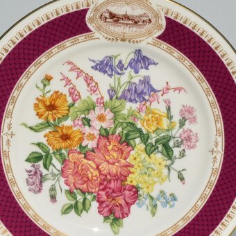 Krásne rozkvitnuté porcelánové taniere z Anglicka - 13