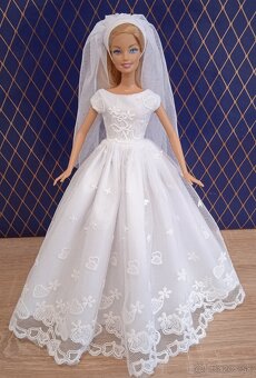 Barbie -svadobne šaty pre Barbie - 13