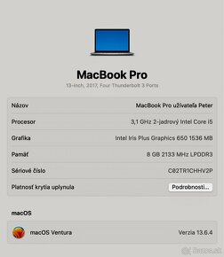 Apple MacBook Pro 13” Silver 2017 - 13