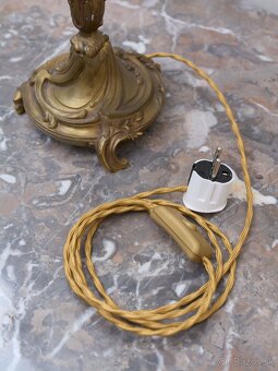 Párové bronzové svietniky z 19. storočia – elektrifikované - 13