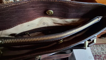 hnedá kožená kabelka - nová - 13