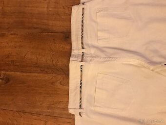 BURBERRY 100% originál white damske nohavice M/L - 13
