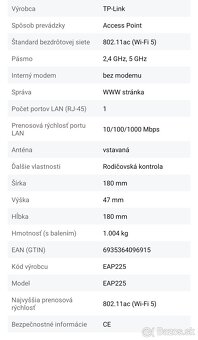 Nový Wi-Fi router TP-Link EAP225 (AC1350) - 13