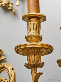 Luxusné nástenné lampy neoklasicistické – pozlátený bronz - 13